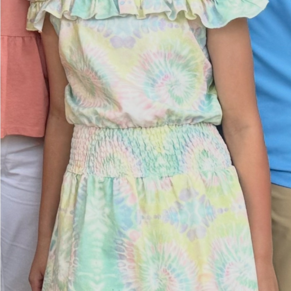 Kids Tie-Dye Ruffle Dress